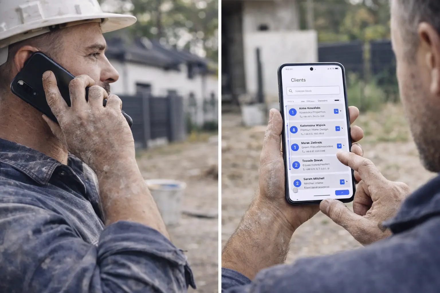 Sharing a job report link via WhatsApp with a client using JobDone